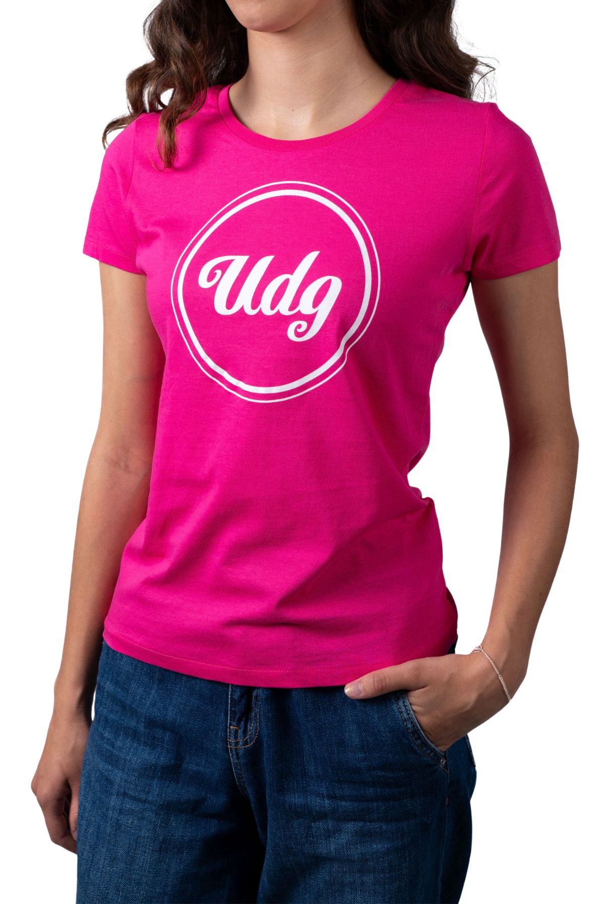 Tričko logo UDG − růžové